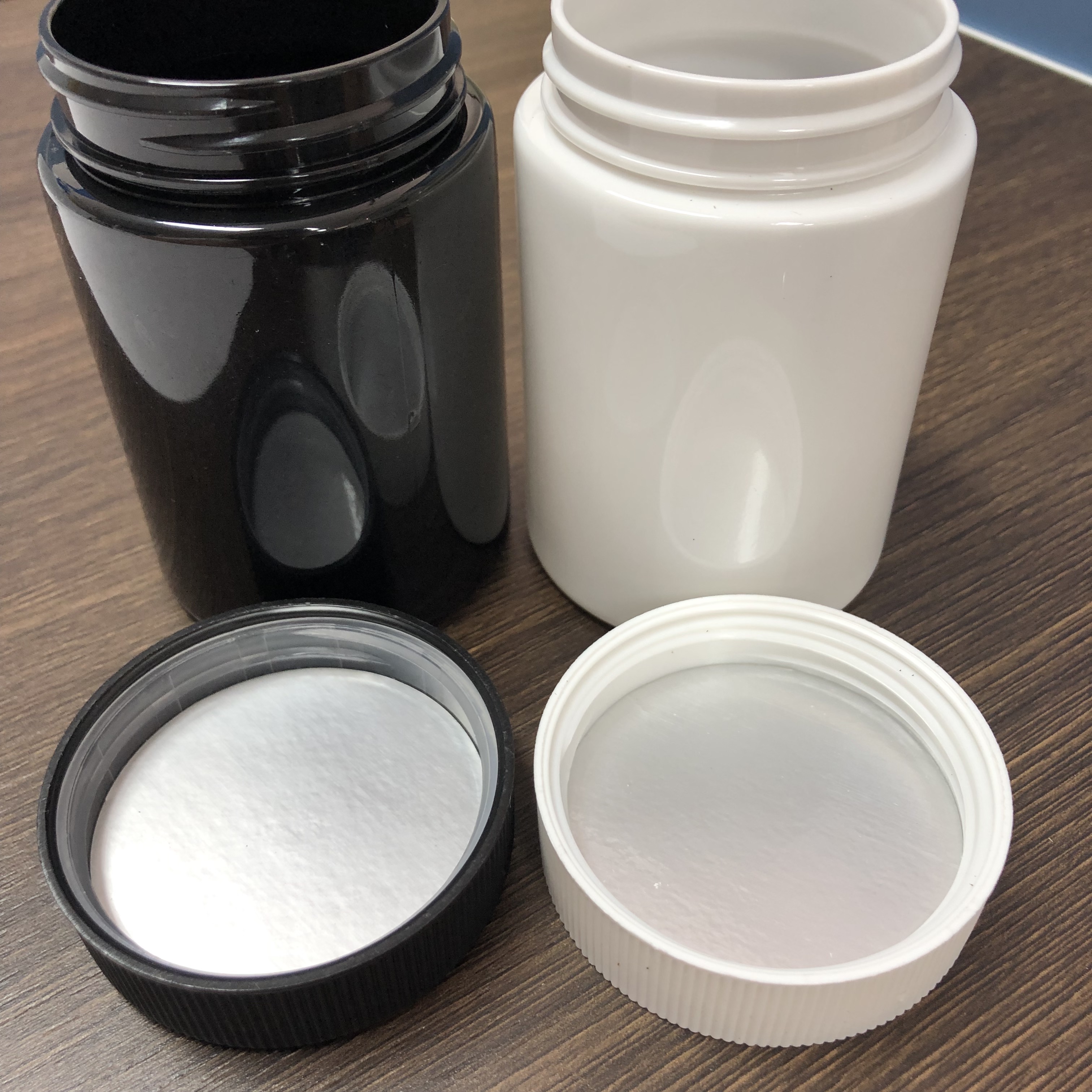220ml 7oz CRC PET Jar Childproof PET jar Plastic Cylinder Medicine Pharma Jar Opaque color with Press Cap Wholesale