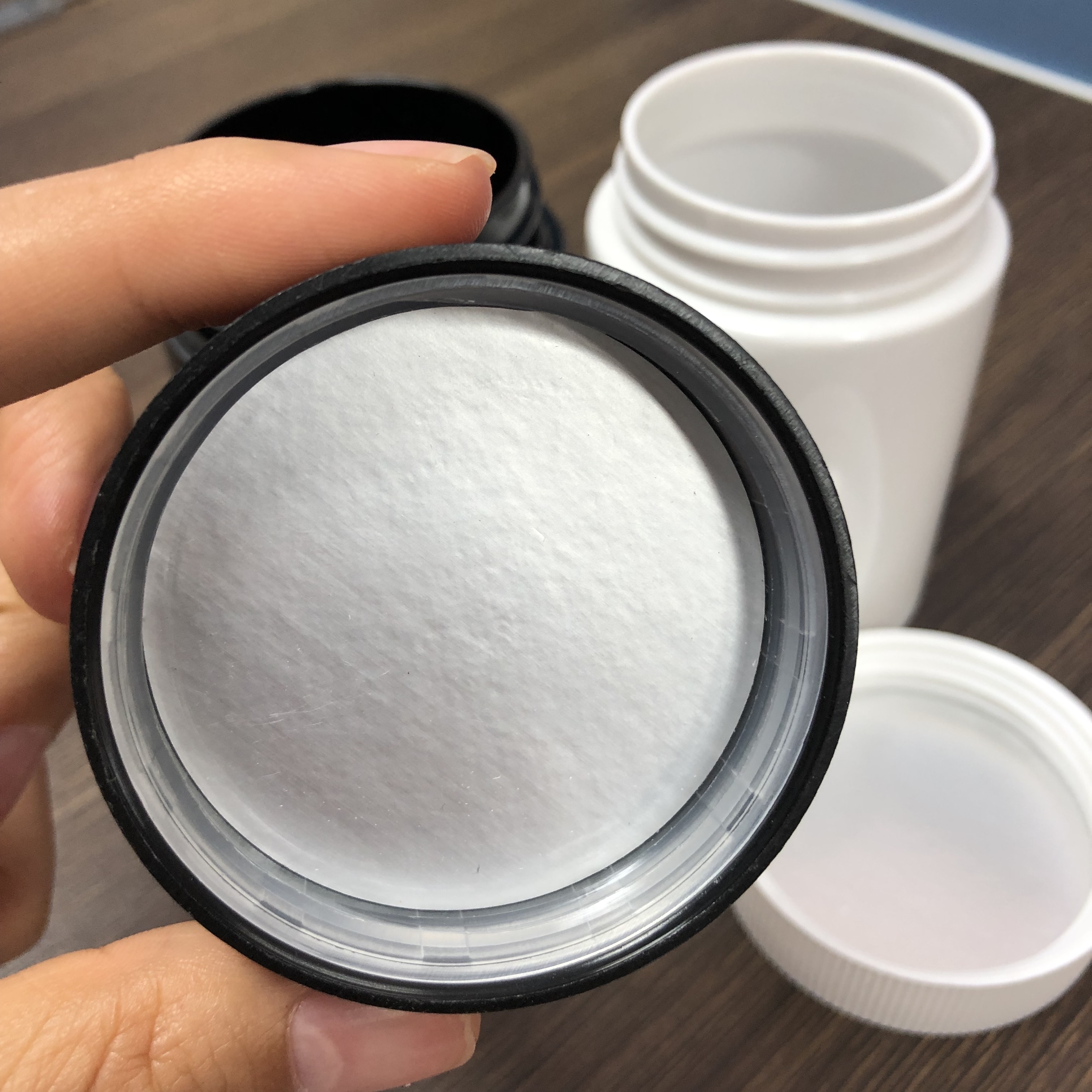 220ml 7oz CRC PET Jar Childproof PET jar Plastic Cylinder Medicine Pharma Jar Opaque color with Press Cap Wholesale