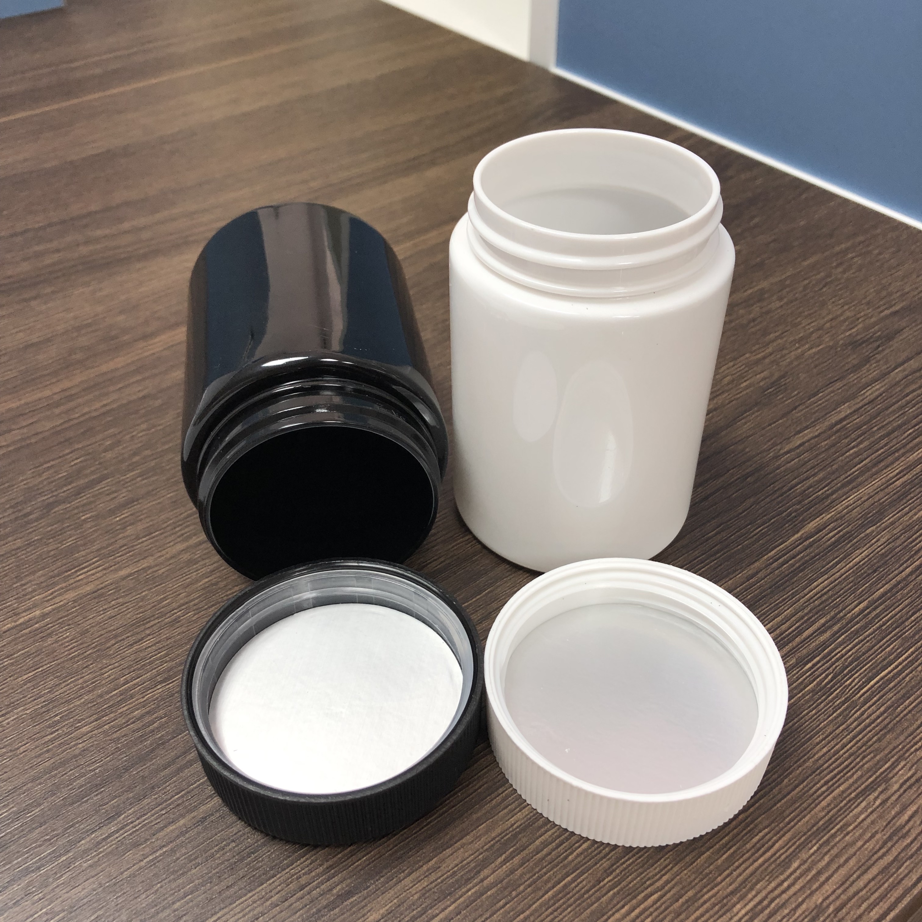 220ml 7oz CRC PET Jar Childproof PET jar Plastic Cylinder Medicine Pharma Jar Opaque color with Press Cap Wholesale