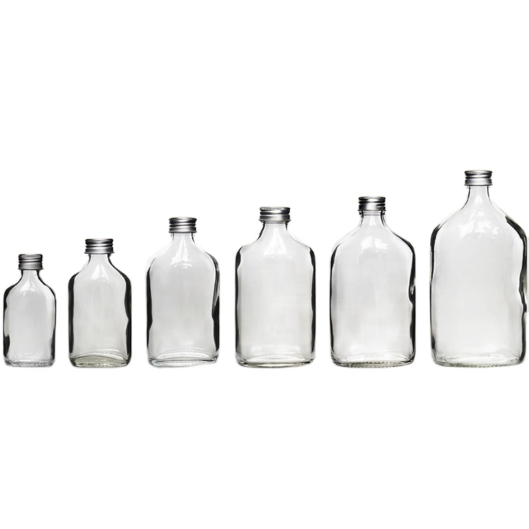 22mm Neck 50ML Flask Miniature Glass Bottle For Whisky Gin Vodka Gift Set