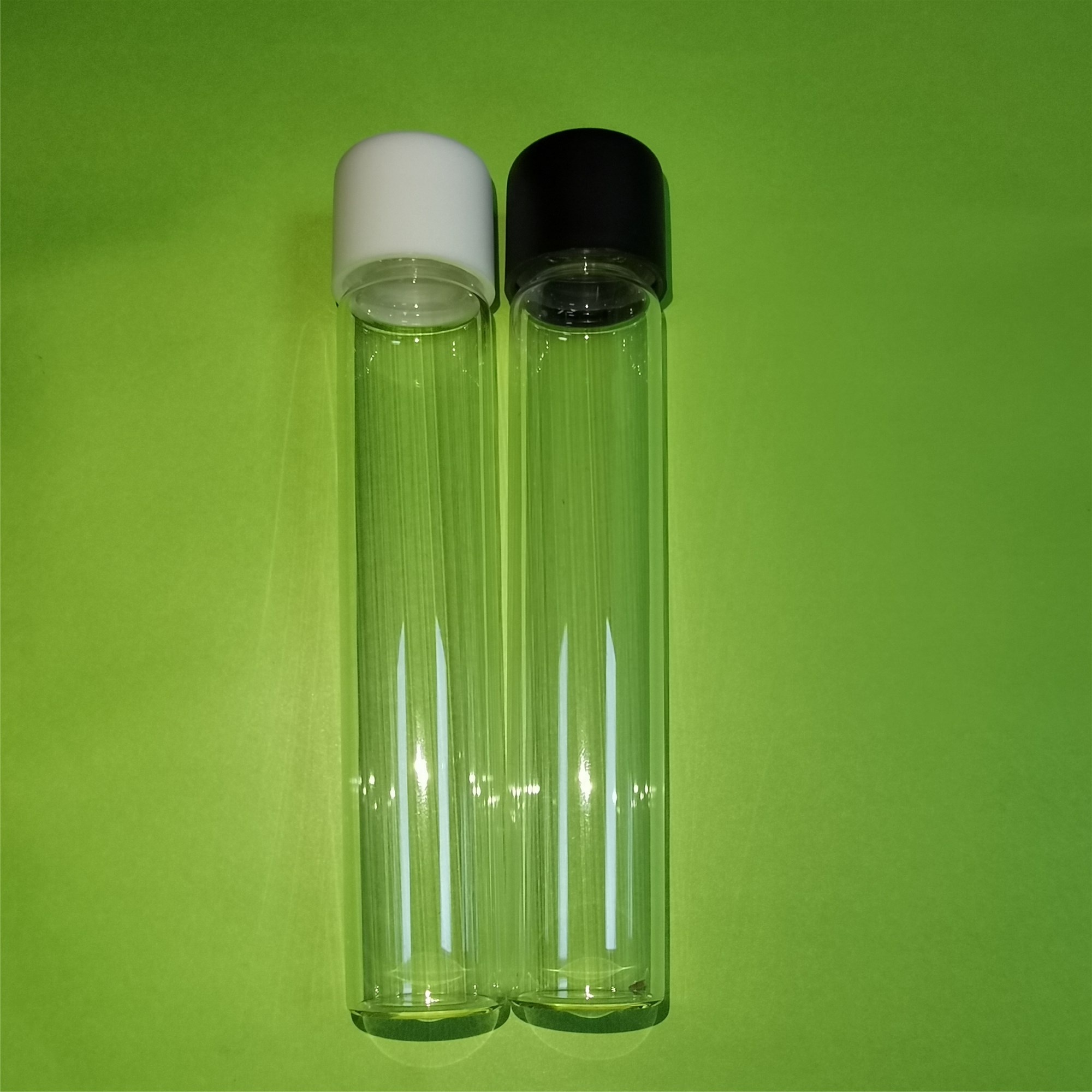 22mm x110mm Transparent Glass Joint Doob Tube Blunt Pre Roll Containers With CR Lid