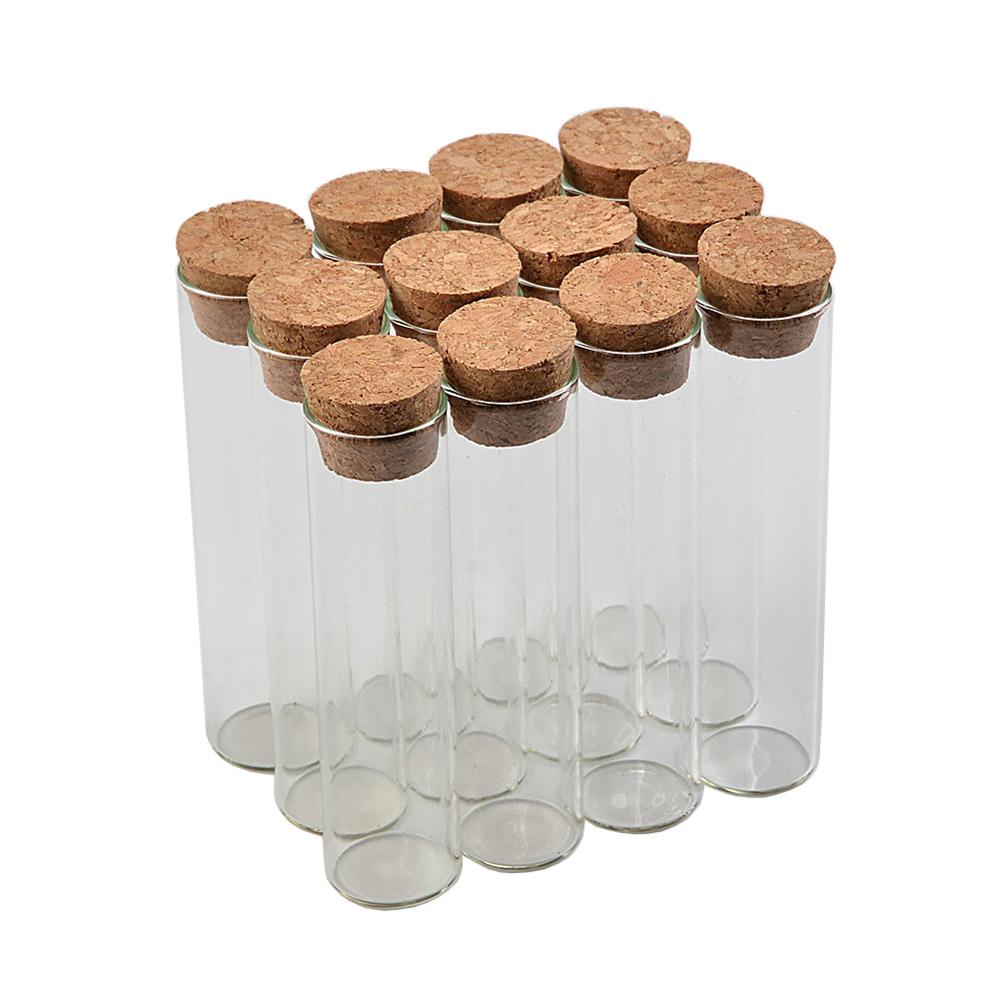 22x120mm 30ml Empty Glass Transparent Clear Bottles With Cork Stopper Glass Vials Jars Storage Bottles Test Tube Jars
