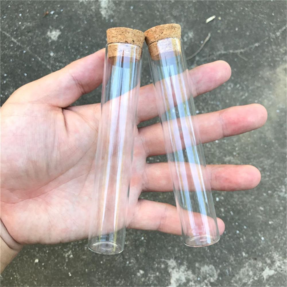 22x120mm 30ml Empty Glass Transparent Clear Bottles With Cork Stopper Glass Vials Jars Storage Bottles Test Tube Jars