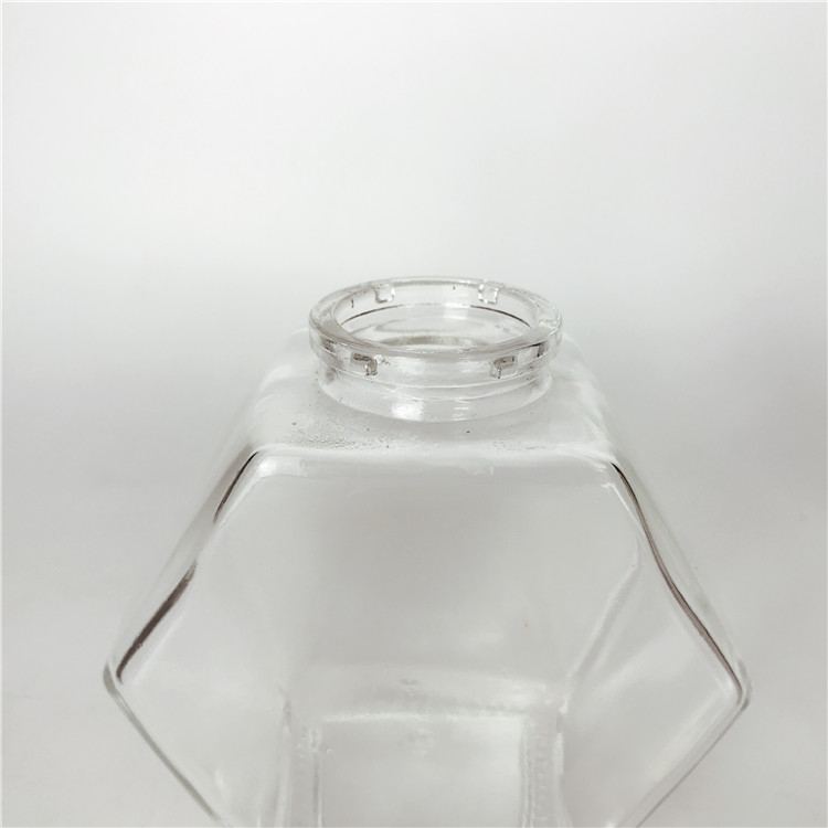 230ml 380ml 300g 500g hexgaon shape glass honey jar with wooden lid cover