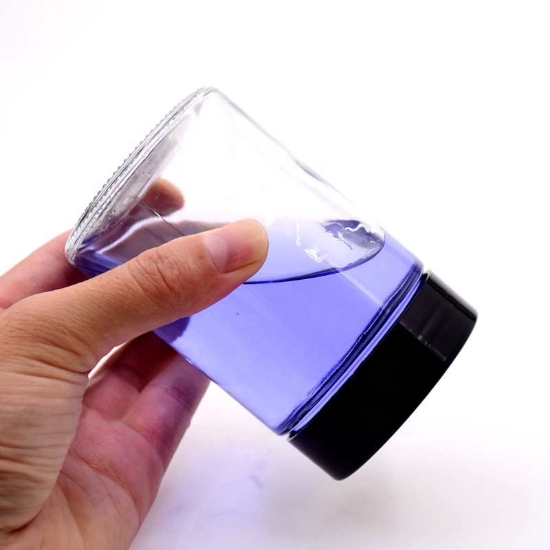 230ml round shape empty wide mouth dispenser glass mason jar canning jars for scented tea with plastic sealed leak proof cap