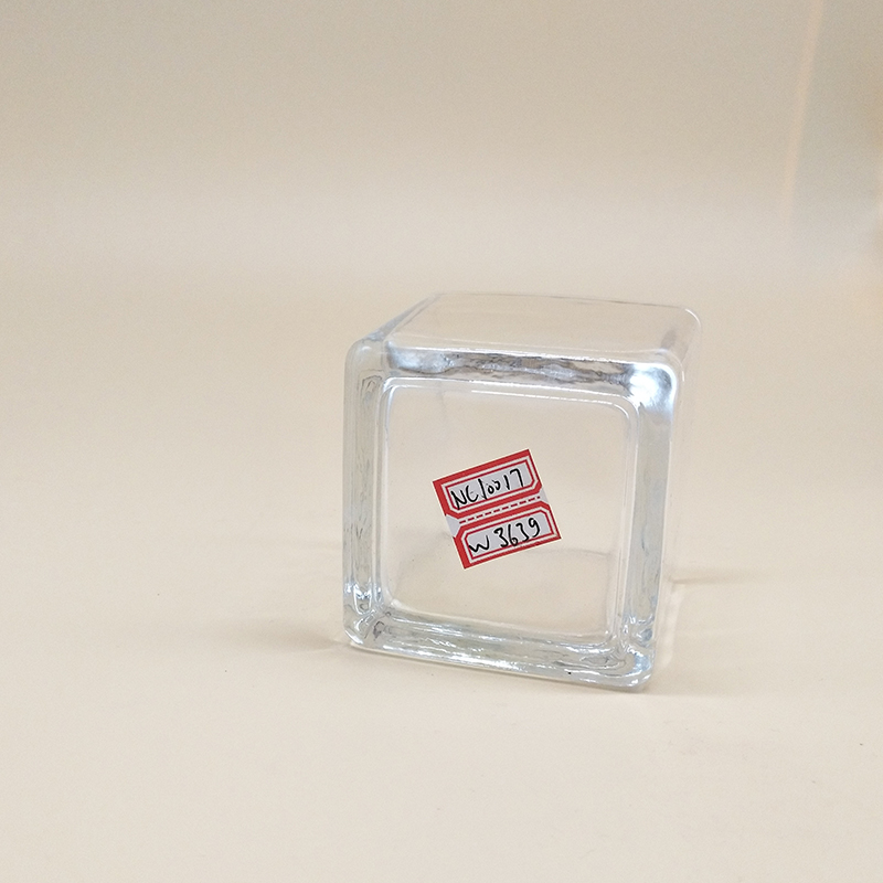 230ml wholesale wide mouth clear square empty wedding home decoration storage glass candle jar holder