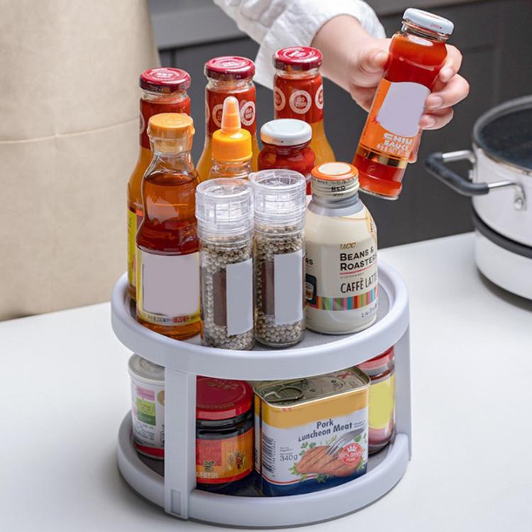24.8cm Rotatable Spice Box Shelf Storage Box Shelf Kitchen Supplies Corner Spice Bottle Condiment Stand