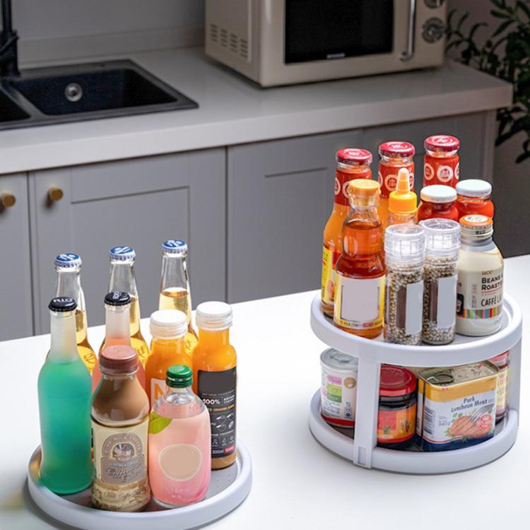 24.8cm Rotatable Spice Box Shelf Storage Box Shelf Kitchen Supplies Corner Spice Bottle Condiment Stand