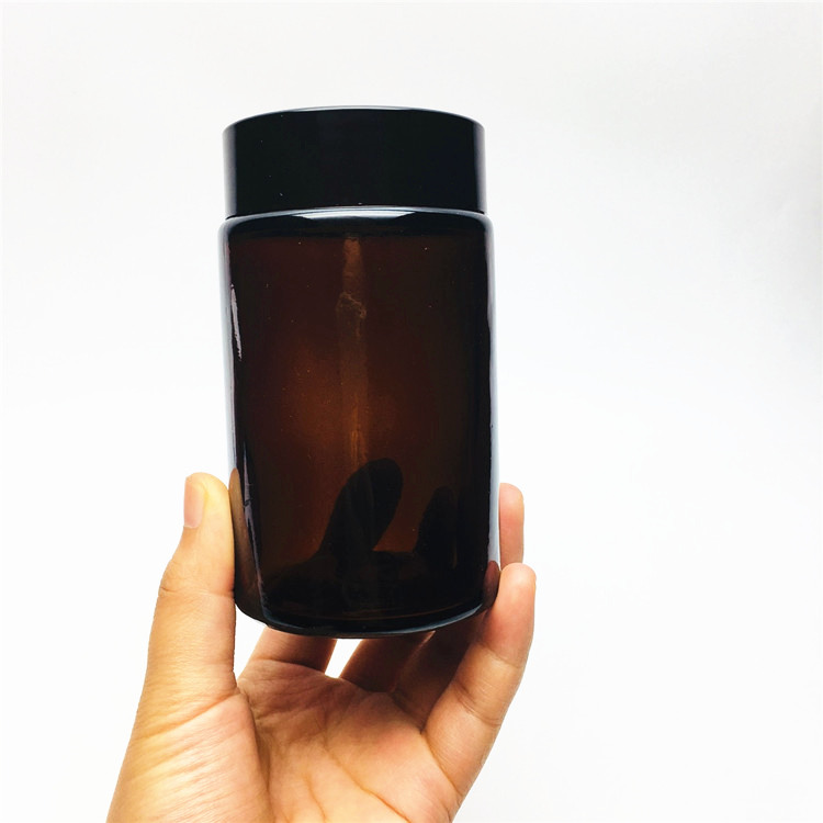 240g 250g Big cosmetics bottle skin care jar glass tea bottle jar amber