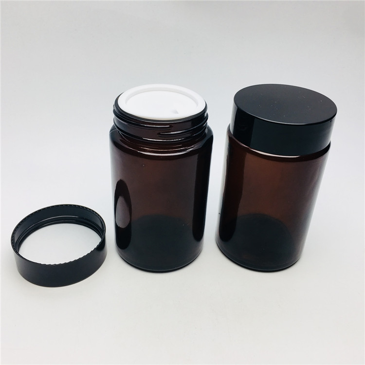 240g 250g Big cosmetics bottle skin care jar glass tea bottle jar amber