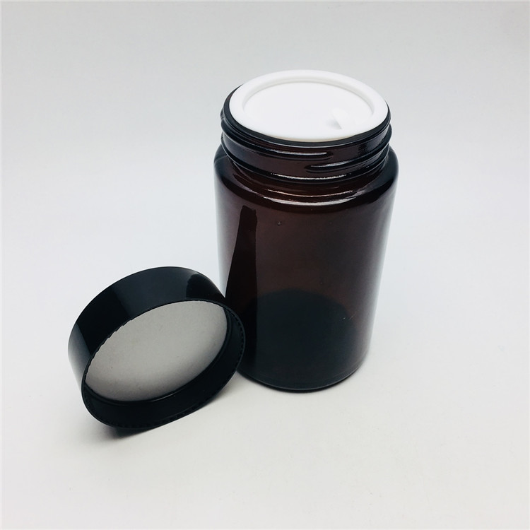 240g 250g Big cosmetics bottle skin care jar glass tea bottle jar amber