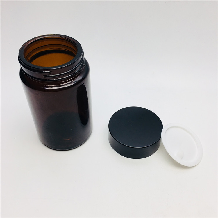 240g 250g Big cosmetics bottle skin care jar glass tea bottle jar amber