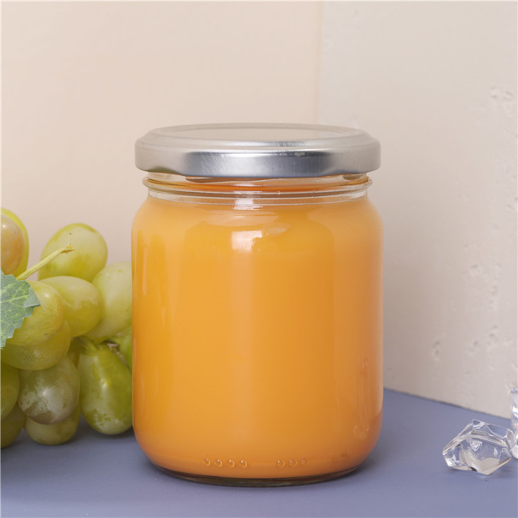 240ml 8oz Glass Jars in Bulk Food Grade High Quality Storage Jar With Metal Lid For Honey Jam
