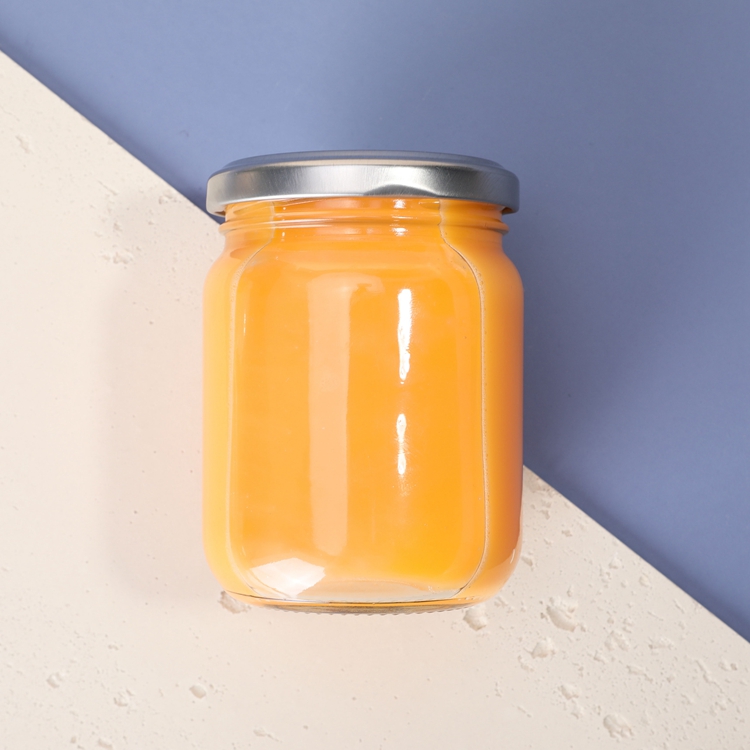 240ml Straight Sided Glass Jar With Black/Golden lid Empty Honey Candy Food Glass Jars