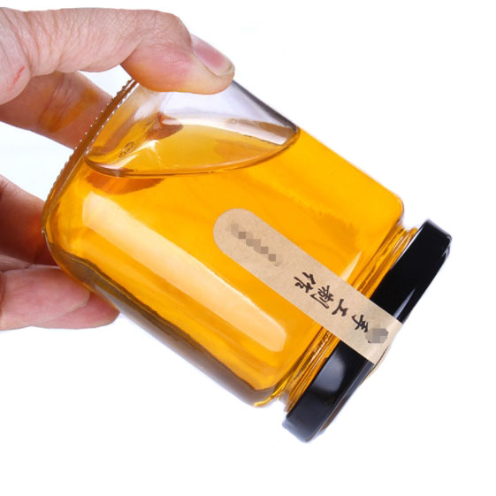 240ml transparent clear round cylinder shape food sauce glass jars and metal screw lid