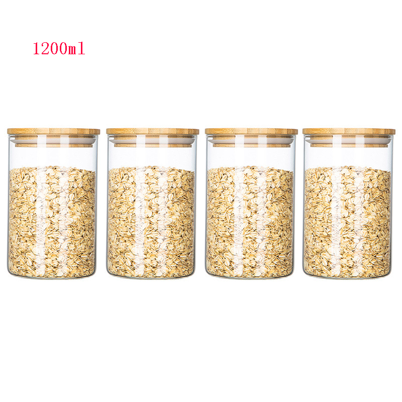 24oz Food French Biscuit Container Lid Glass Jar Jars Bottle 1000ml 500ml Wholesale 800ml 750ml 1400ml 1200ml New Shape