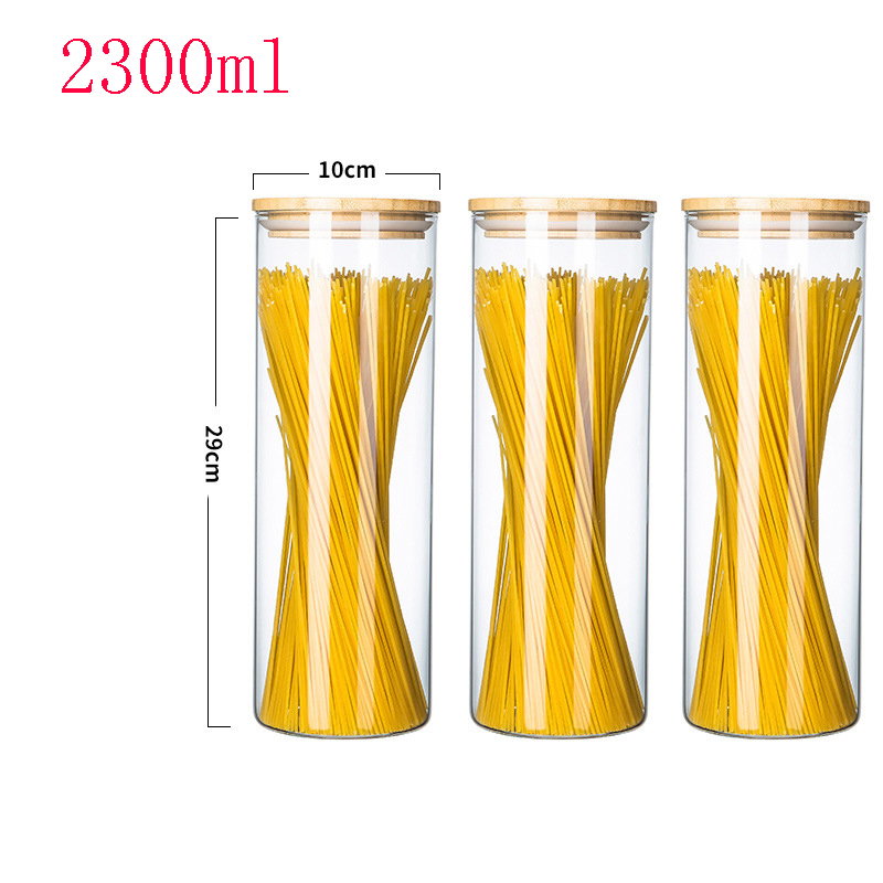 24oz Food French Biscuit Container Lid Glass Jar Jars Bottle 1000ml 500ml Wholesale 800ml 750ml 1400ml 1200ml New Shape