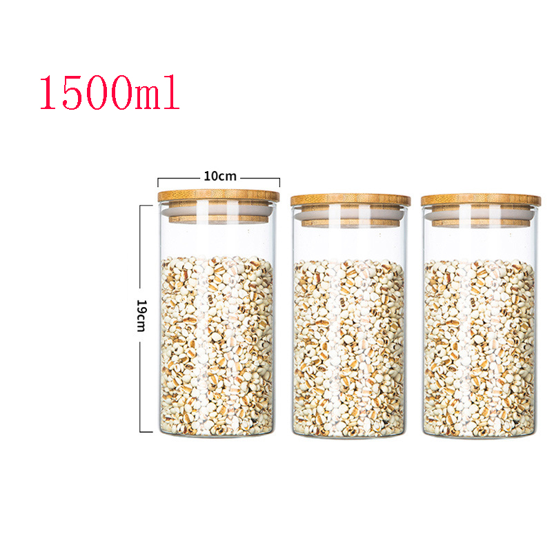 24oz Food French Biscuit Container Lid Glass Jar Jars Bottle 1000ml 500ml Wholesale 800ml 750ml 1400ml 1200ml New Shape