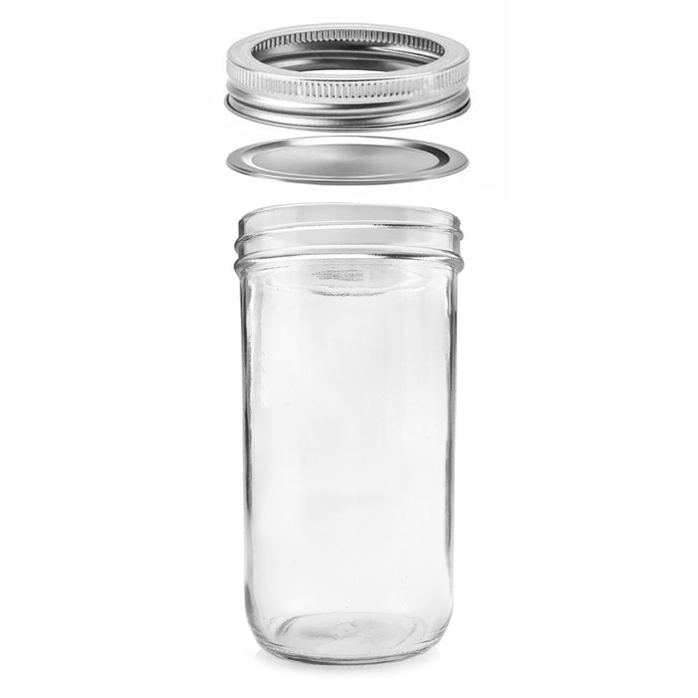 24oz Food Grade Empty Wide Mouth Mason Jar for Jam Jelly with Split Mason Jar Lid