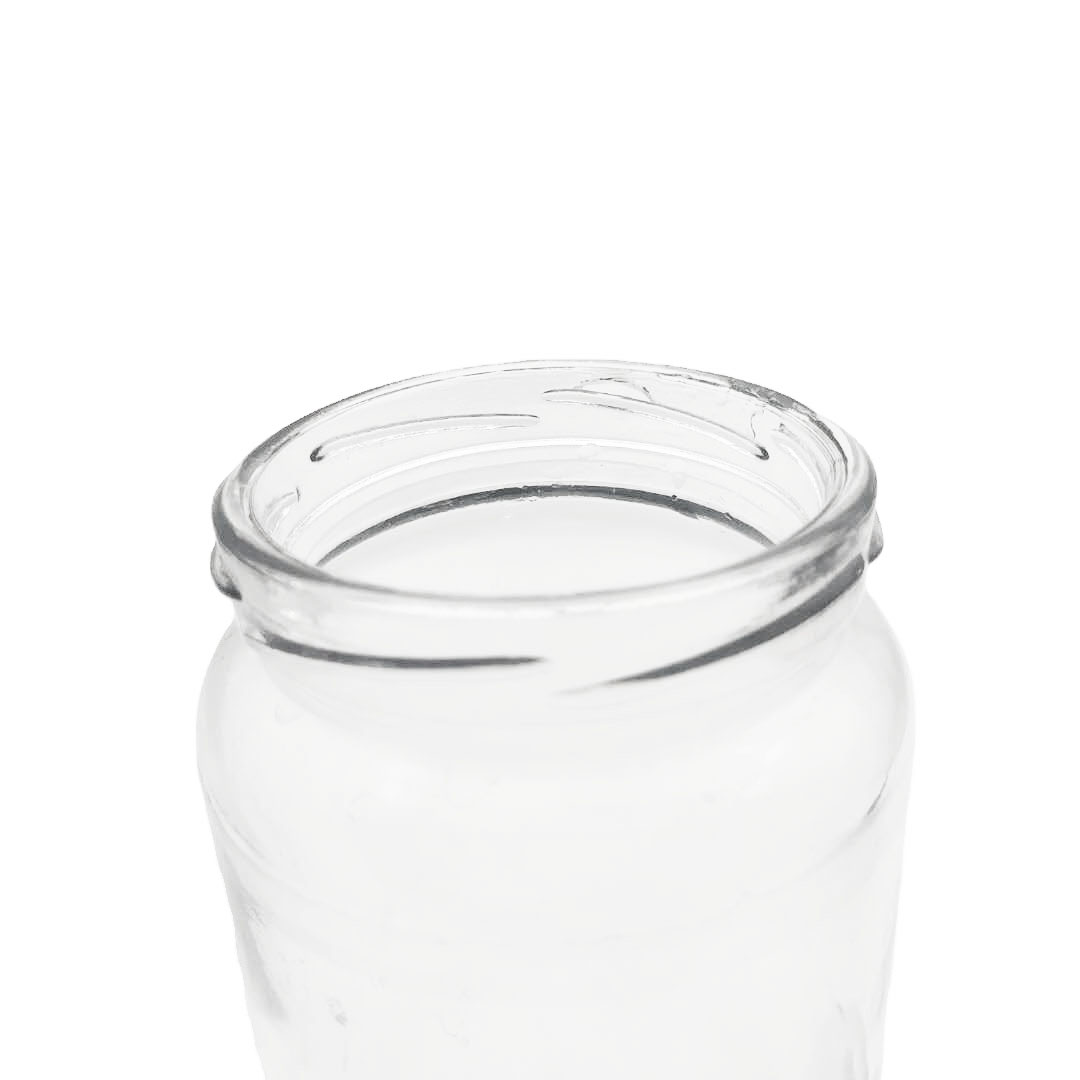 24oz Wholesale clear round glass jars with metal lid from suppliers