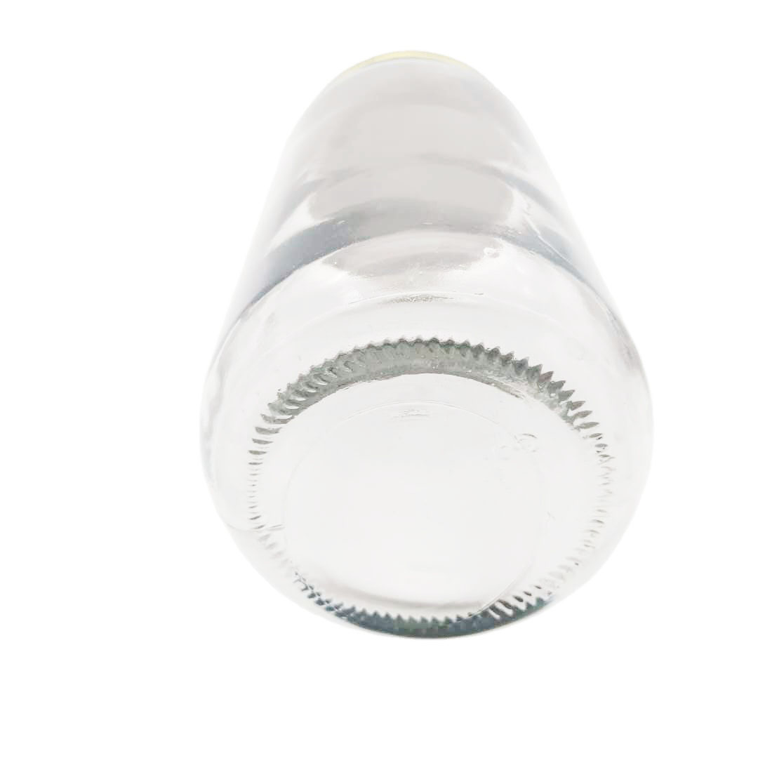 24oz Wholesale clear round glass jars with metal lid from suppliers