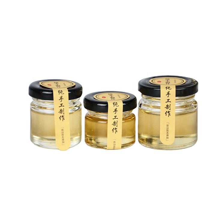 25/35/50/80/100g round  mini clear glass storage bottles & jars