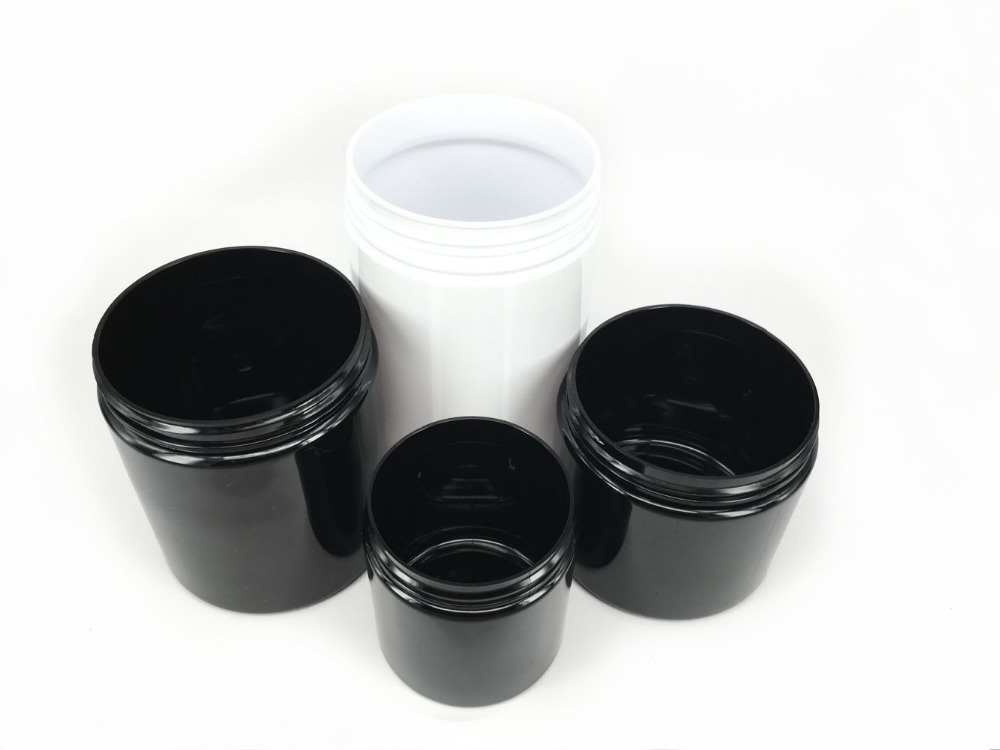 25 Ounce Black Food Grade Supplement Jar