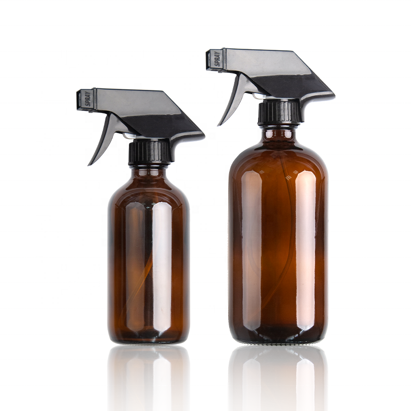 250 500 ml custom brown double head glass spray bottles for cleaning