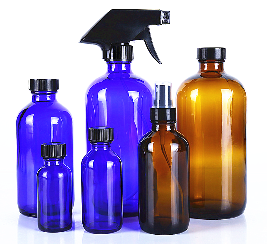 250 ml/500 ml/1000 ml Amber Boston Round Glass Bottle Glass Brown Medicine Bottle