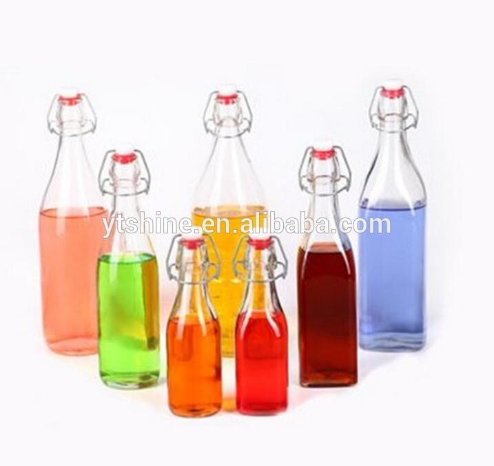 250 ml 500 ml 1000 ml glass swing top bottles wholesale beverage juice bottle with stopper