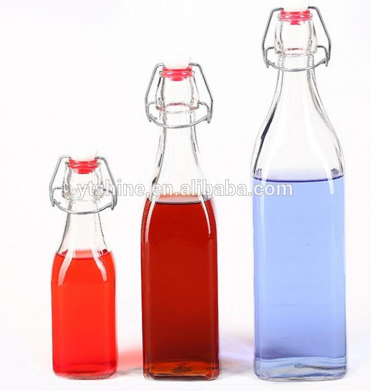 250 ml 500 ml 1000 ml glass swing top bottles wholesale beverage juice bottle with stopper