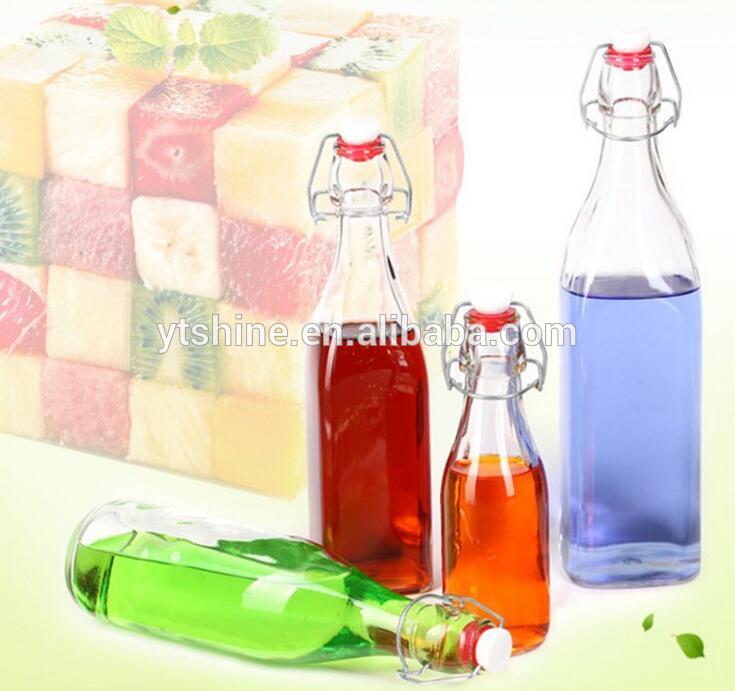 250 ml 500 ml 1000 ml glass swing top bottles wholesale beverage juice bottle with stopper