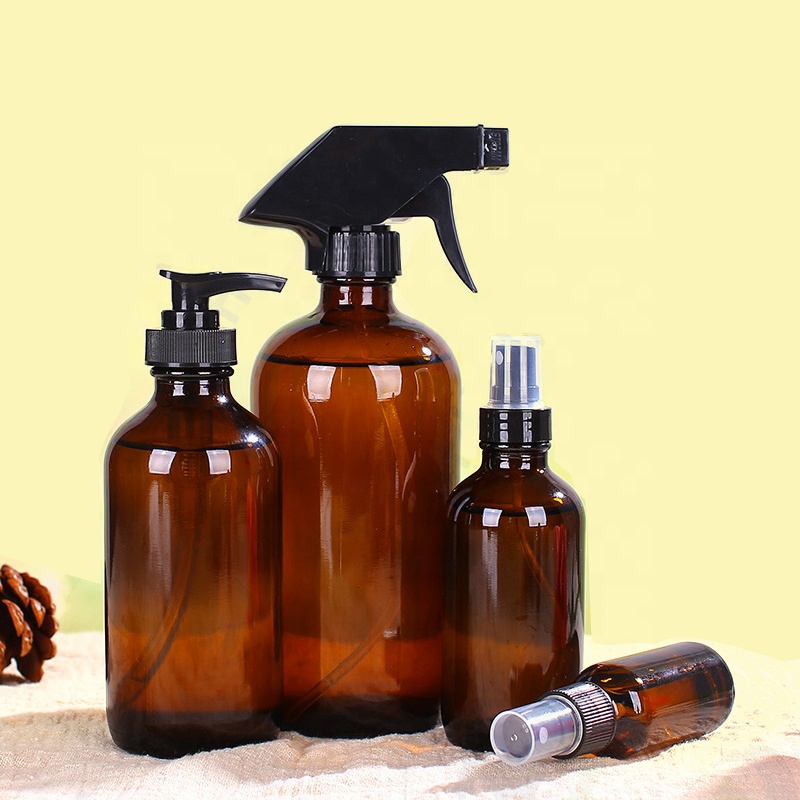 250 ml 500 ml Best selling factory direct supply empty amber glass spray bottles for personal care