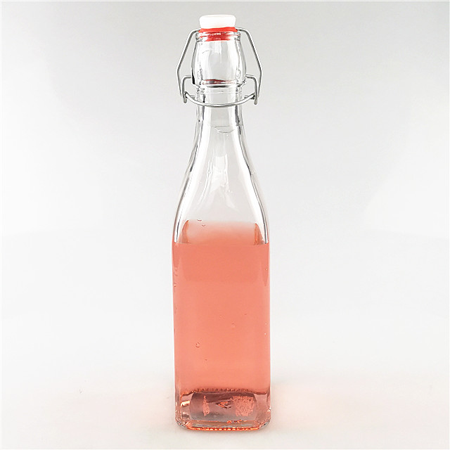 250 ml 500 ml clear wholesale swing top drink glass bottles for kombucha