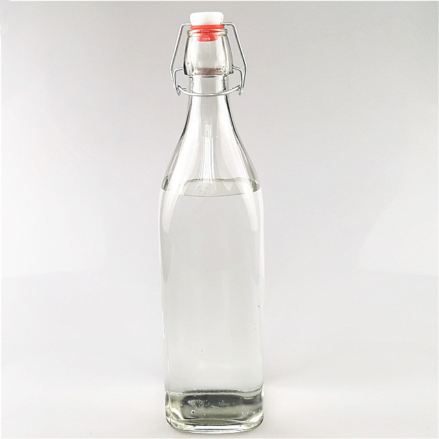 250 ml 500 ml clear wholesale swing top drink glass bottles for kombucha