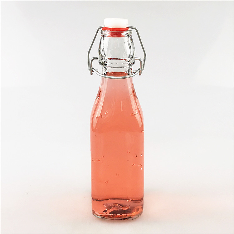 250 ml 500 ml clear wholesale swing top drink glass bottles for kombucha