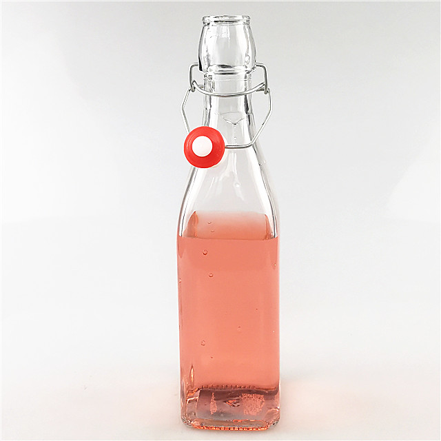 250 ml 500 ml clear wholesale swing top drink glass bottles for kombucha