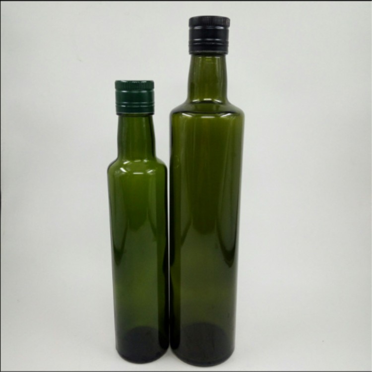 250 ml 500 ml green round Avocado oil bottles glass dorica