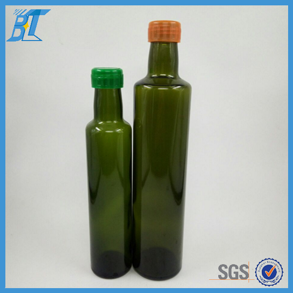 250 ml 500 ml green round Avocado oil bottles glass dorica