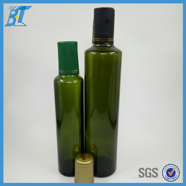 250 ml 500 ml green round Avocado oil bottles glass dorica