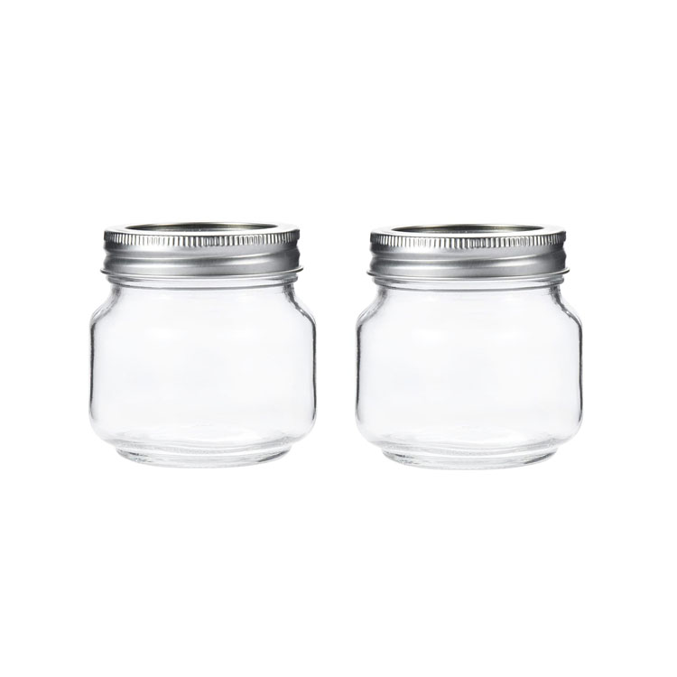 250 ml glass jar clear mason jar with two pieces lid