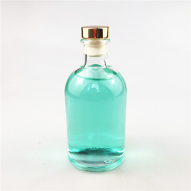 250 ml round car reed diffuser glass bottle with cork lid