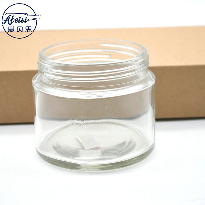 250 ml round glass container child proof weed jar