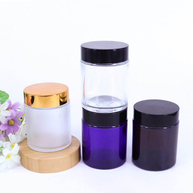 250 ml white jar for cream 250ml blue color pp cream jar pot 8oz