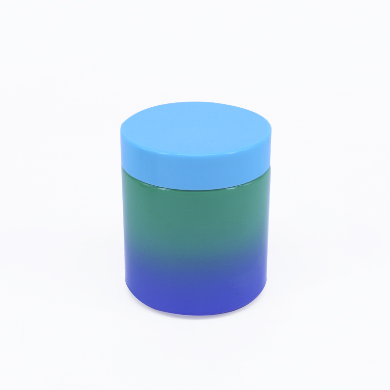 250 ml white jar for cream 250ml blue color pp cream jar pot 8oz