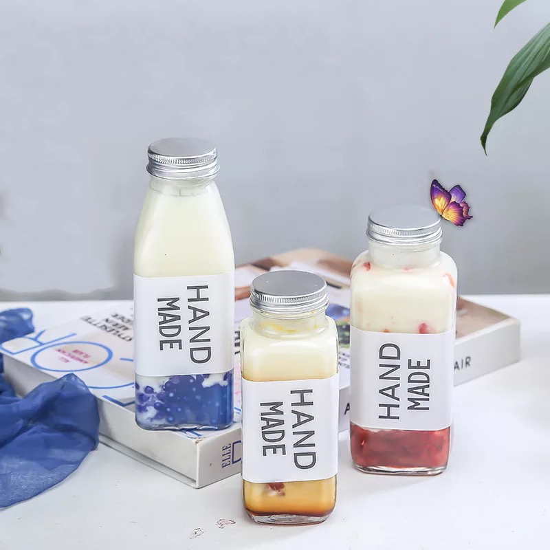 250ML 350ML 500ML 300Ml Sports Water Bottles Glass Juice Drink  Milk Glass Bottle For Mineral Water