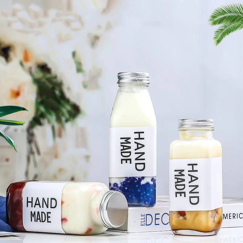 250ML 350ML 500ML 300Ml Sports Water Bottles Glass Juice Drink Milk Glass Bottle For Mineral Water