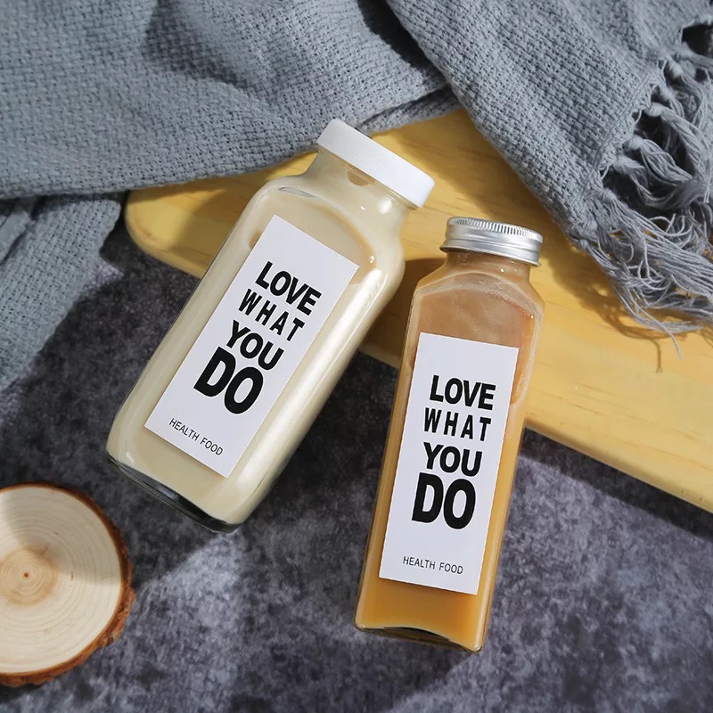 250ML 350ML 500ML 300Ml Sports Water Bottles Glass Juice Drink Milk Glass Bottle For Mineral Water
