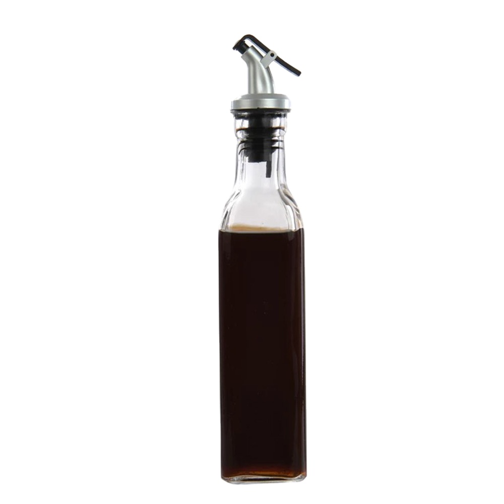 250ML 500ML 750ML Clear square olive oil packing glass bottle with Dispenser