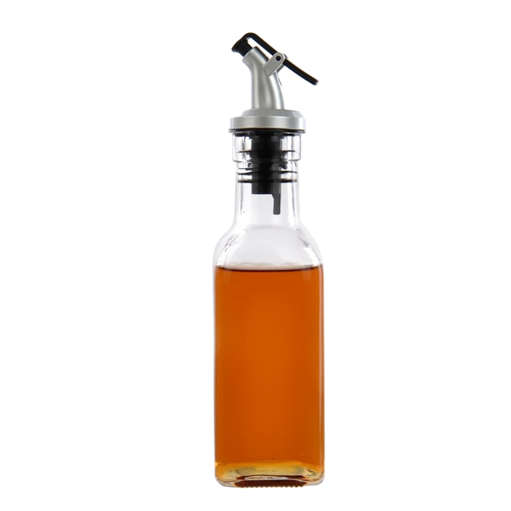 250ML 500ML 750ML Clear square olive oil packing glass bottle with Dispenser